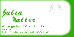 julia maller business card